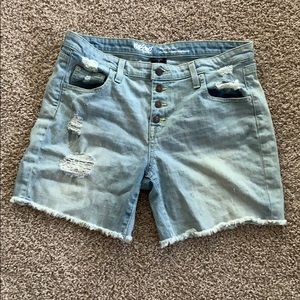 High waist distressed jean short size 12
